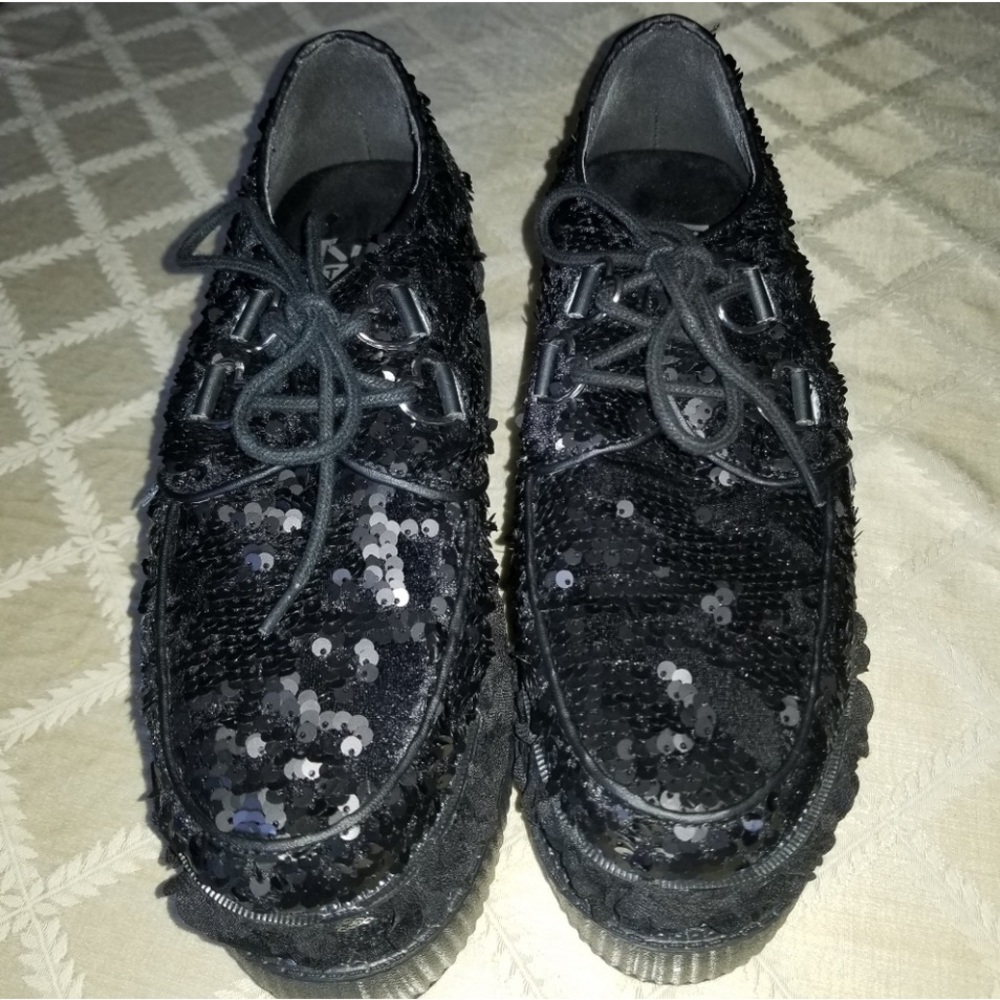 Tuk mondo black sequin creepers Ltd